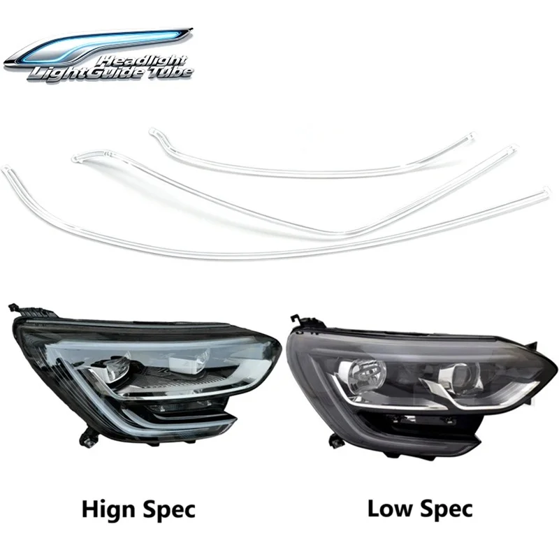 Headlight Daytime Running Light Strip DRL Light Guide Tube Fit Renault Megane 4 Megane IV High Spec LED Headlight 2018-2020