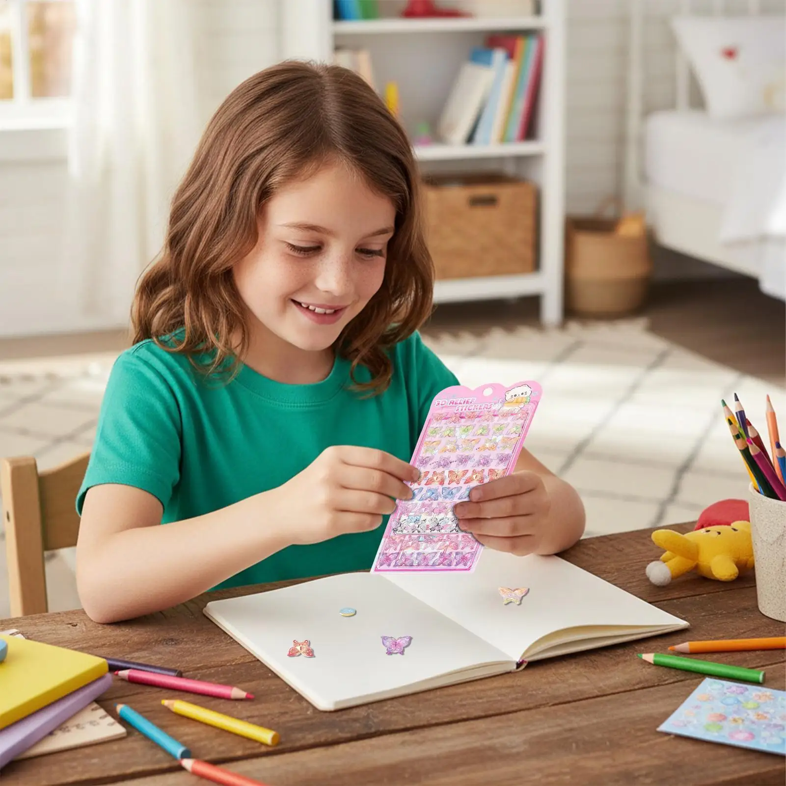 

3D Cartoon Stickers 3D Relief Cute Stickers Scrapbooking Decals For Phone Case Notebook Journal Laptop Craft Kids Boys Girls