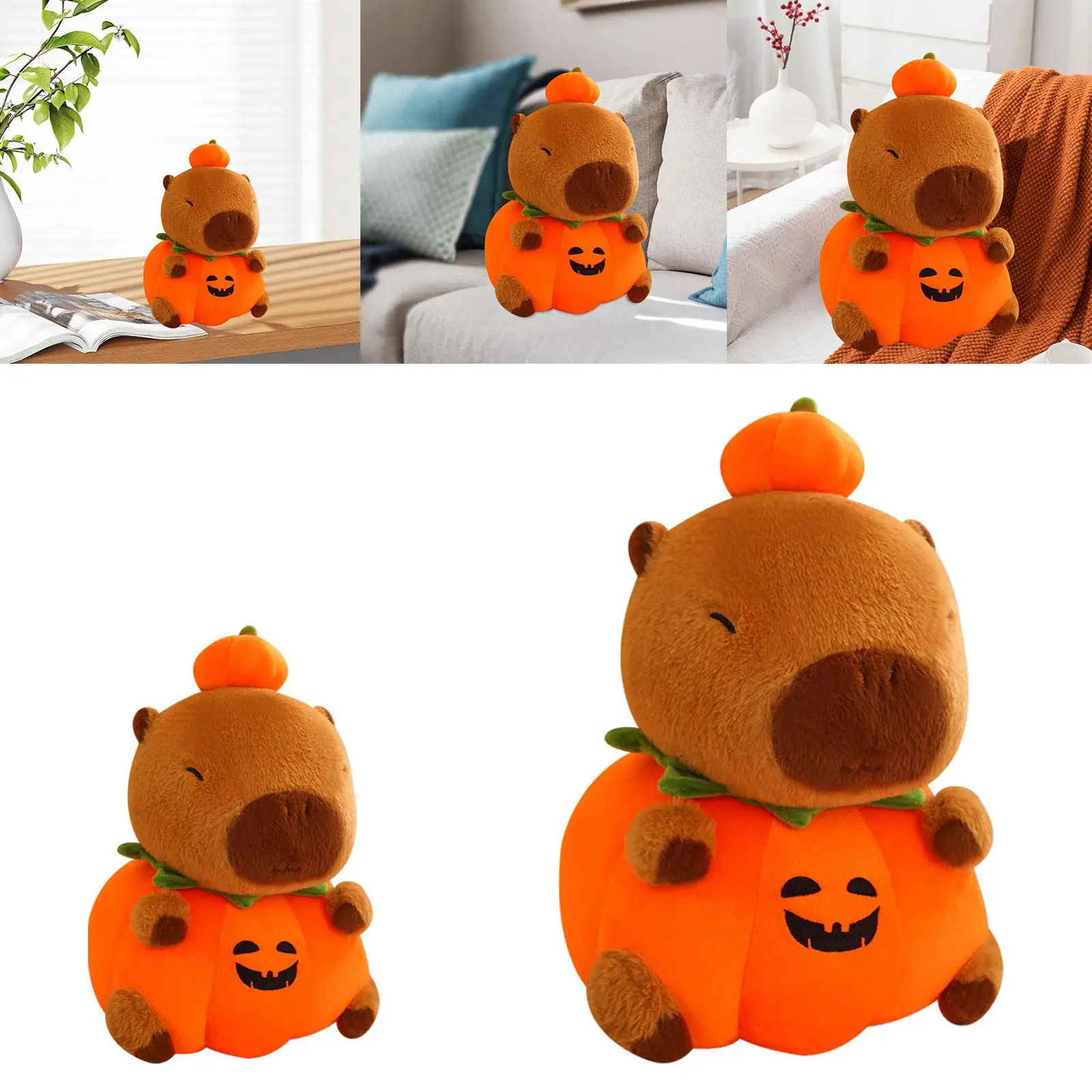 Capybara Plush Toy Realistic Home Decor Cartoon Plush Animal Plush Capybara Doll for Kids Teens Boys Girls Family Birthday Gifts