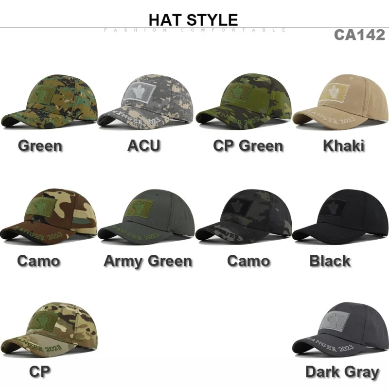 Little Soldier Embroidered Baseball Caps Camouflage Tactical Peaked Caps Military Training Hats Field Sunshade Hats