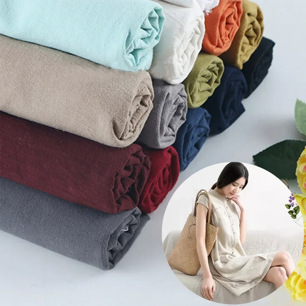 نسيج القطن والكتان الناعم المواد العضوية القطن الطبيعي النقي كامبريك ايكو DIY الملابس خليط النسيج الكريب القماش الجبن