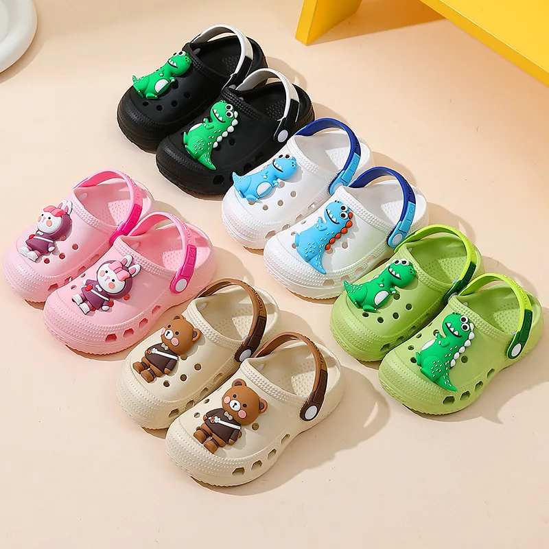 Summer Children Cartoon Cute Animal Fashion Slippers, Boys and Girls Non-slip Breathable Sandals