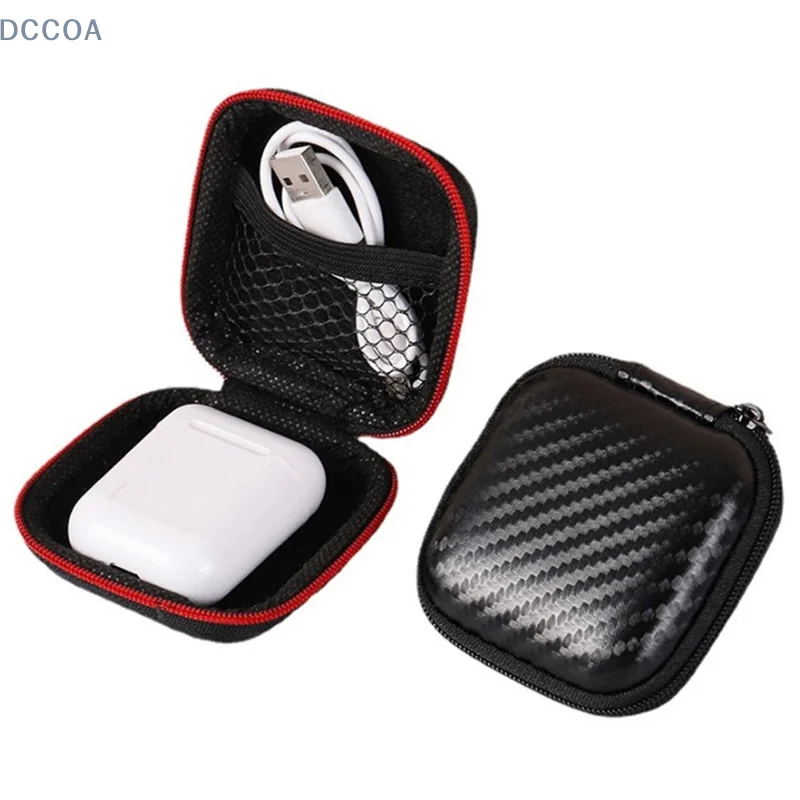 Earphone Wire Organizer Box Carrying Portable Travel Zipper Storage Case for Earphone Charger SD TF Cards Gadget Bag Accessories