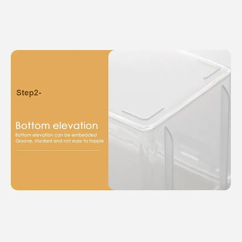 Clear Pencil Holder Box Snap-On Large Capacity Stationery Case With Lid Portable Space Saving Storage Holder For Home School