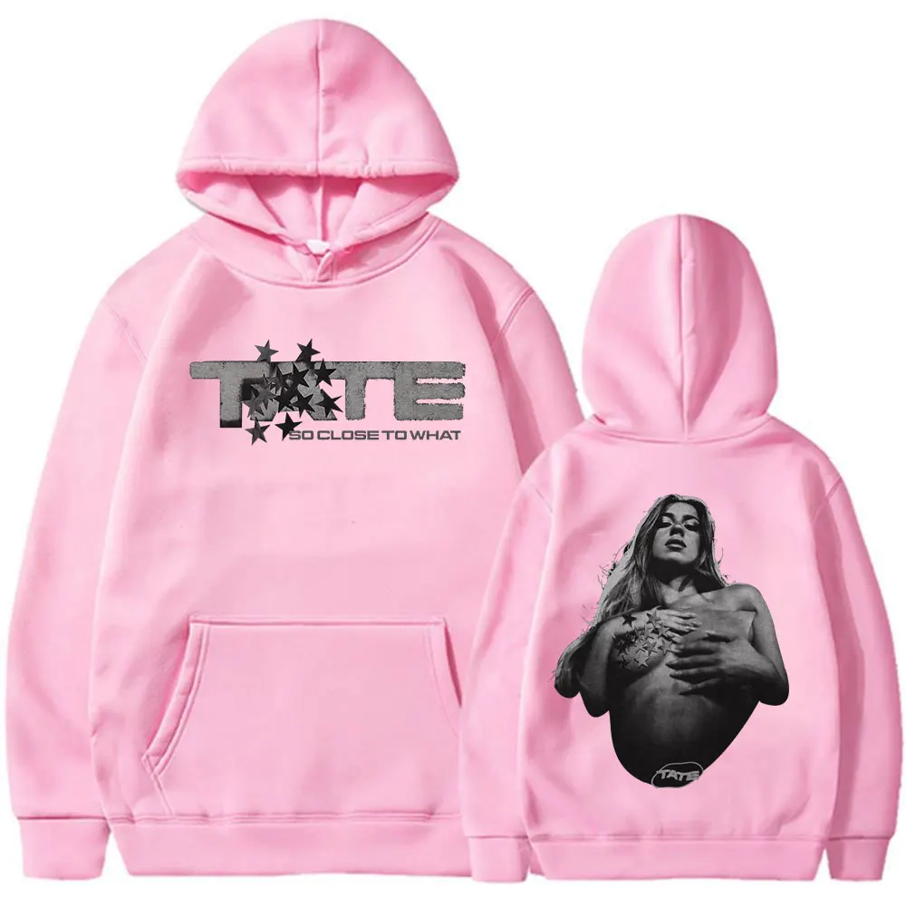 Tate McRae Sangat Dekat dengan Apa 2025 Album Merch Hoodie Pakaian Pria Wanita Kaus Lengan Panjang Estetika Pulover Besar