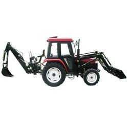 Farm Agricultural Machinery Wheel Tractors Loader Rear Excavator 4x4 4WD For Sale