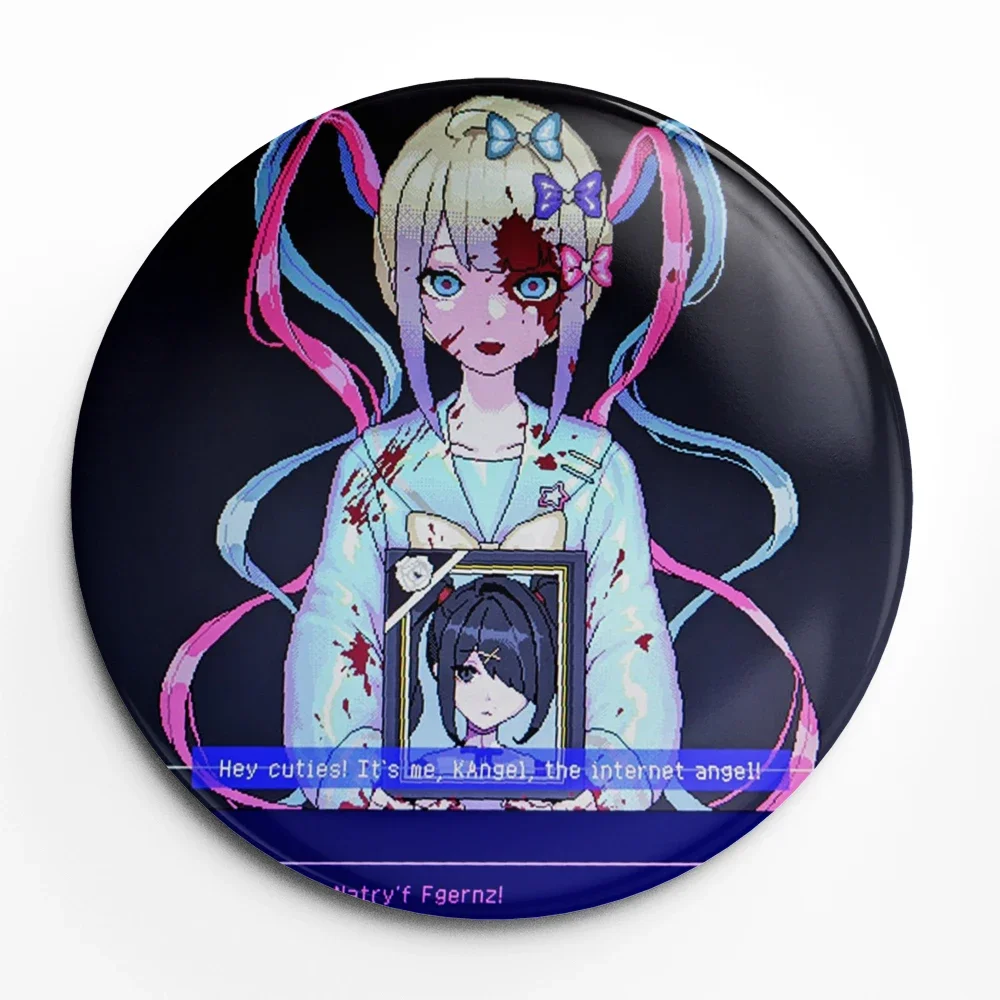 Needy Girl Overdose Game KAngel Anime Badge Soft Button Lapel Anime Pin Decor Brooch Jewelry Decoration Gift 58mm