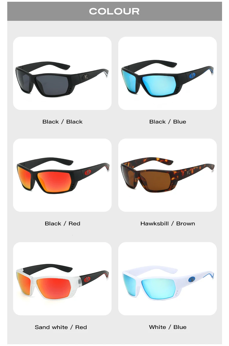 KAROS Herren Sport Polarisierte Sonnenbrille Radfahren Angeln Sonnenbrille Mountainbike Outdoor Sport Angelbrille – Detail 10