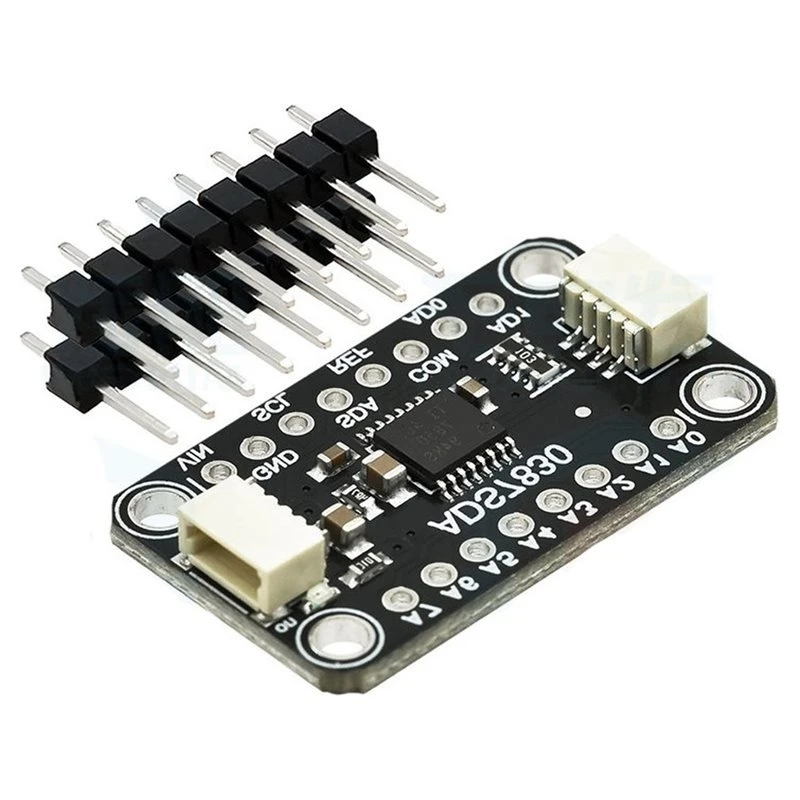 AU61-ADS7830 8-Channel 8-Bit ADC Analog-To-Digital Converter Module IIC Qwiic-Compatible Multi-Channel Sensor Data Acquisition