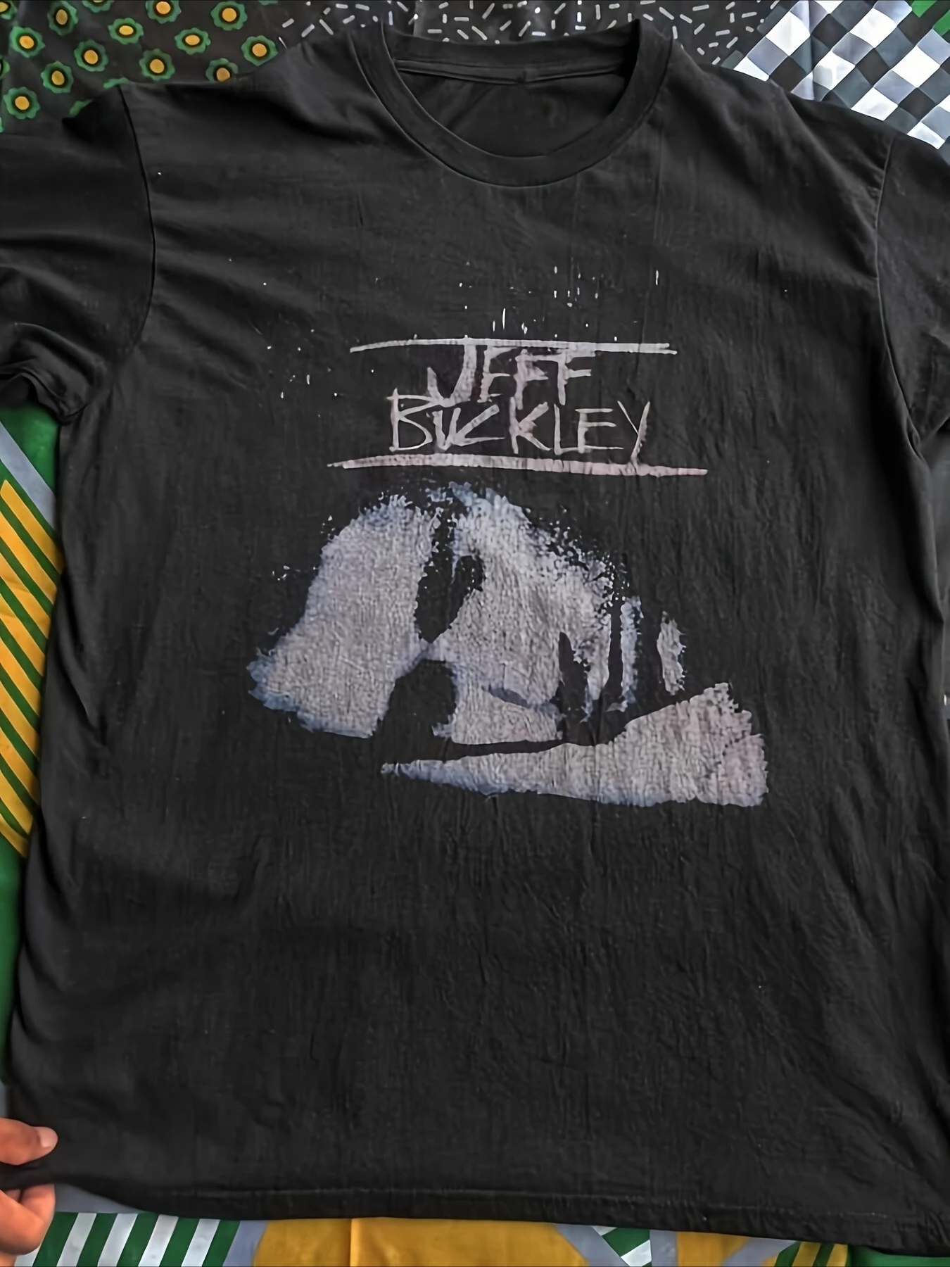 Unisex Jeff Buckley Grace Album Bootleg Cover Iconic Pattern T-Shirt Casual Streetwear Basic Style Versatile for All Seasons