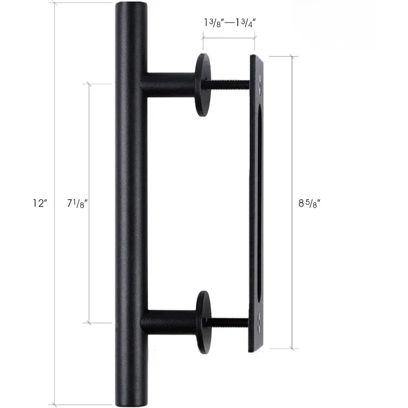 60 in. x 84 in. Unfinished British Brace Knotty Barn Door with 10FT Sliding Door Hardware Kit/Solid Wood/Sliding Door/Double