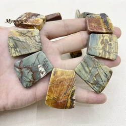 Sector Shape Mix Size Natural Picasso Jaspers Slice Stone Pendant Beads For DIY Jewelry Making MY230530