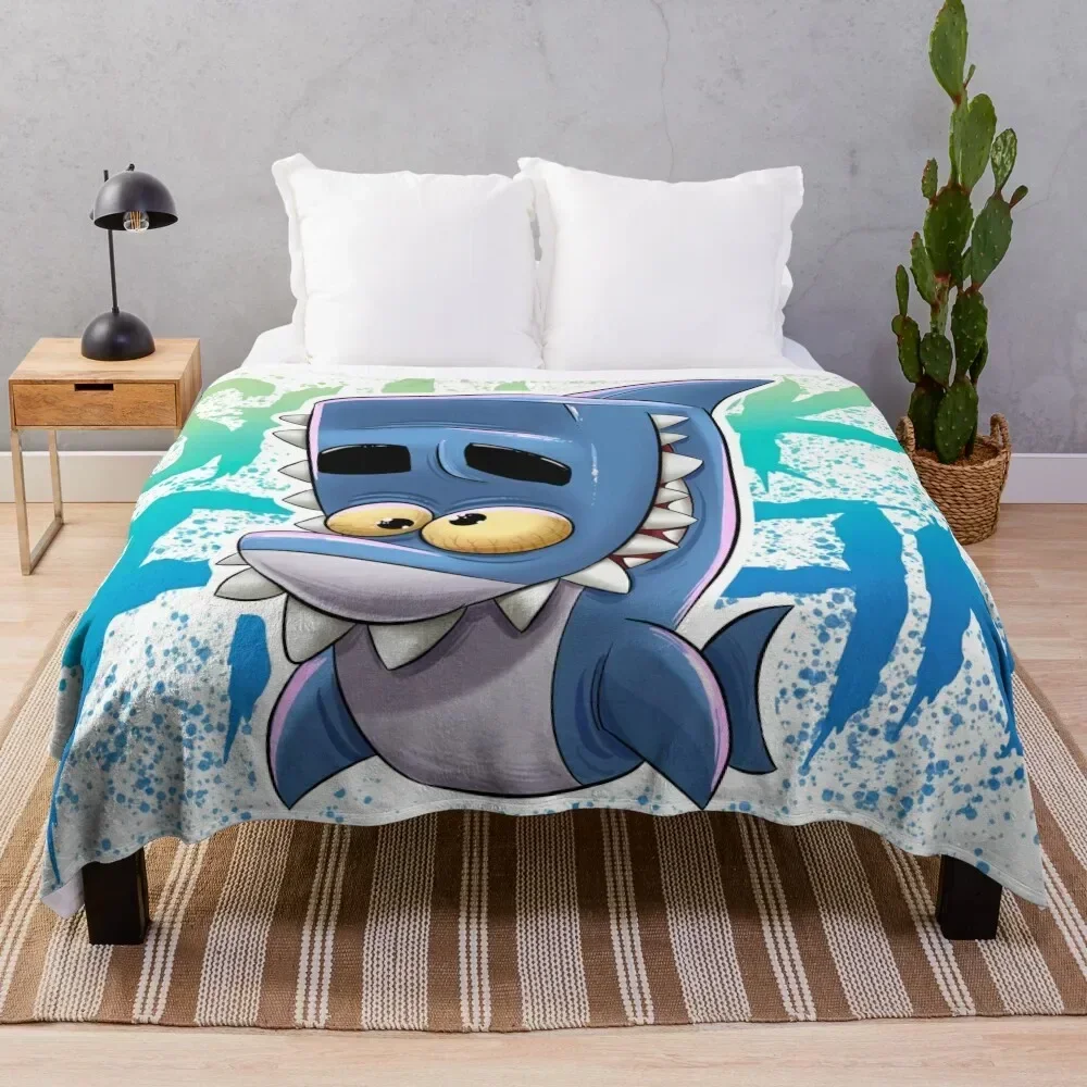 

zooba shark fin Throw Blanket Warm for winter Soft Plaid for babies Blankets