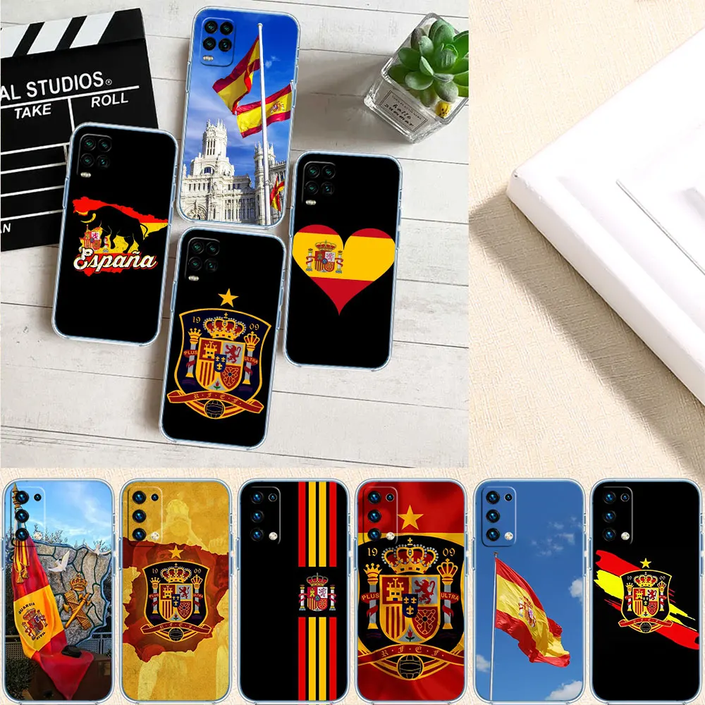 VY84 Spain Flag Soft Shell Transparent Phone Case for Samsung Galaxy A04 A04S A14 A23 A34 A54 M23 M33 M52 M53