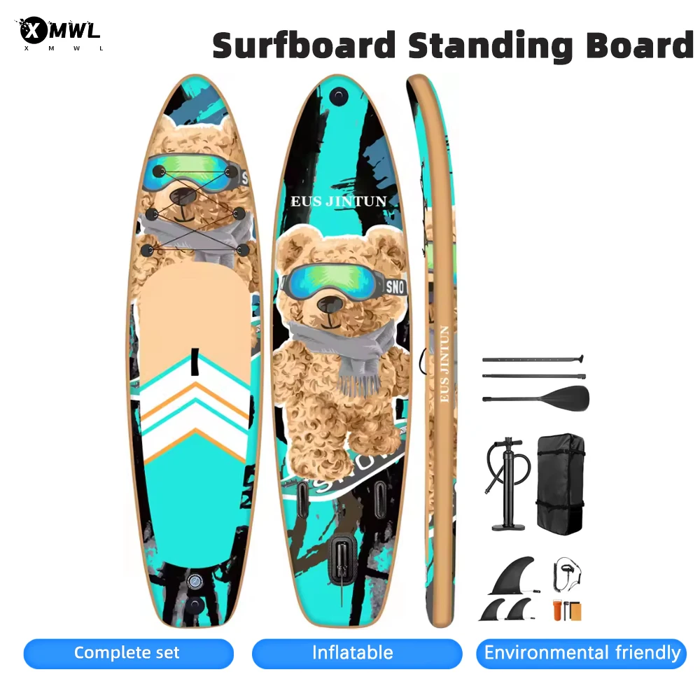 Tabla de Paddle inflable de varios tamaños con logotipos, tabla de Surf de pie para deportes acuáticos