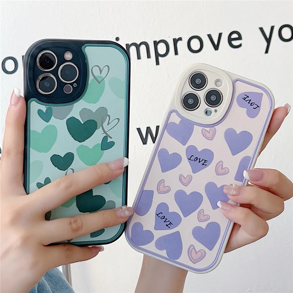 Love Heart Phone Case For Samsung A53 5g Case A54 5g  A32 A52 A52S A33 A34 A04 A23 A13 A73 A71 A51 A20S A10S Soft Silicone Cover