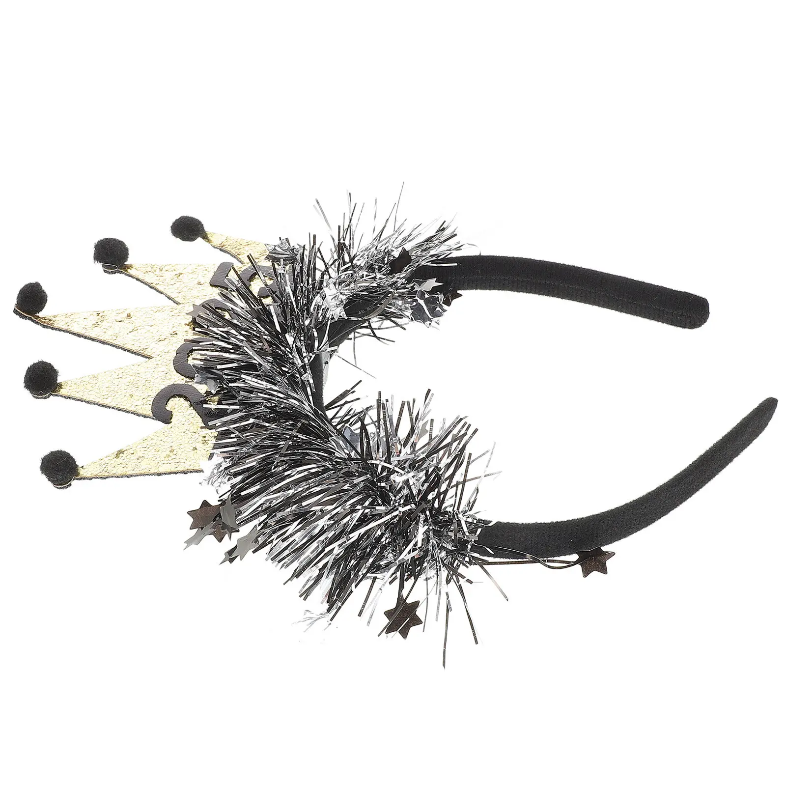 

2025 Happy New Year Headband Tiara Festive Party Headwear for New Year Eve Countdown Photo Booth Props Birthday Wedding