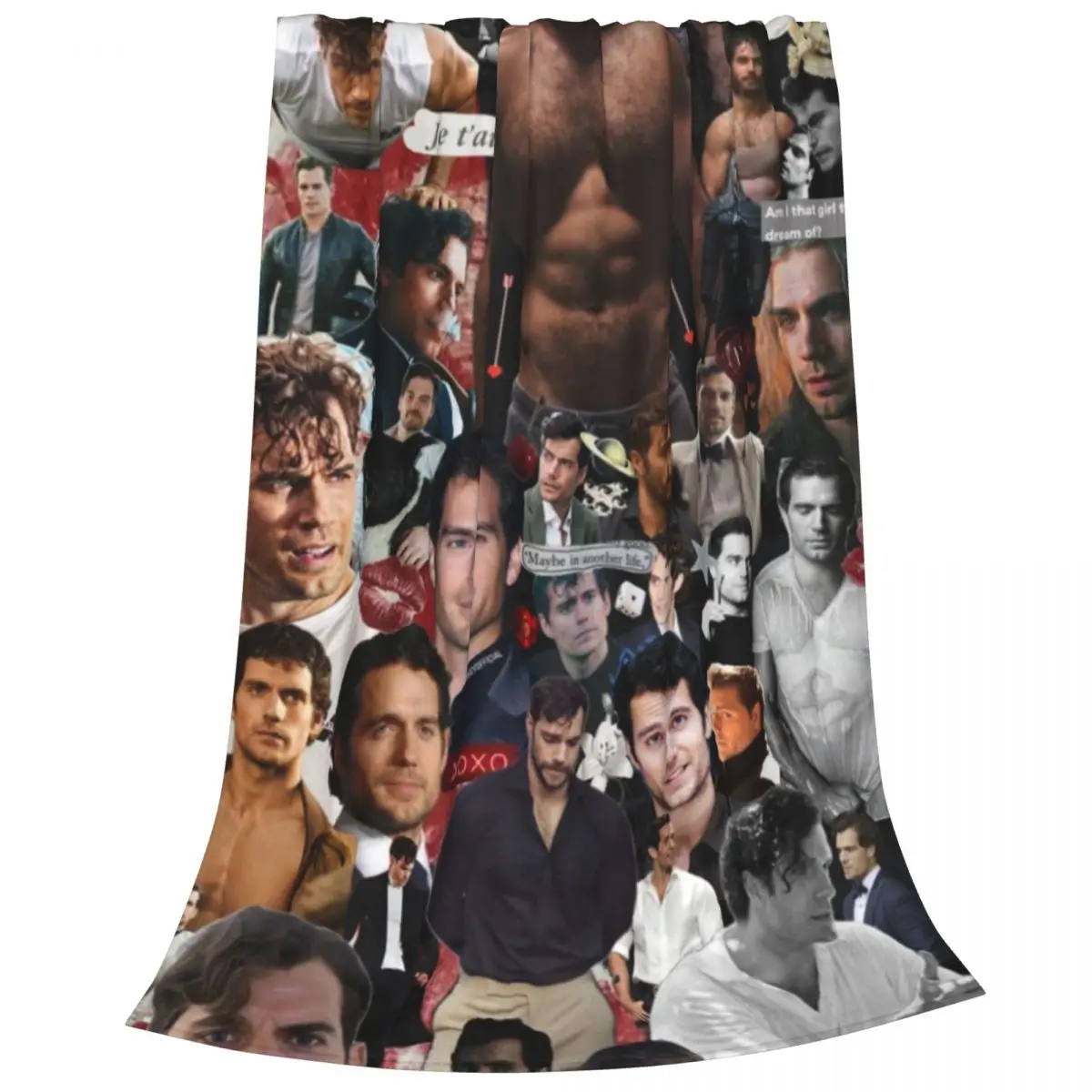 Fluffy Baby Blanket Henry-Cavill Sofa Camp Nap Bedspread Cozy Flannel Blanket Bedroom Decor