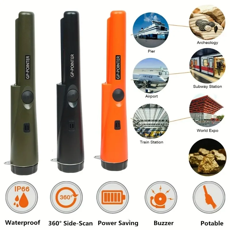 New Positioning Rod Handheld Underground Metal Detector GP Pointer Handheld Waterproof High Sensitivity Security Detector