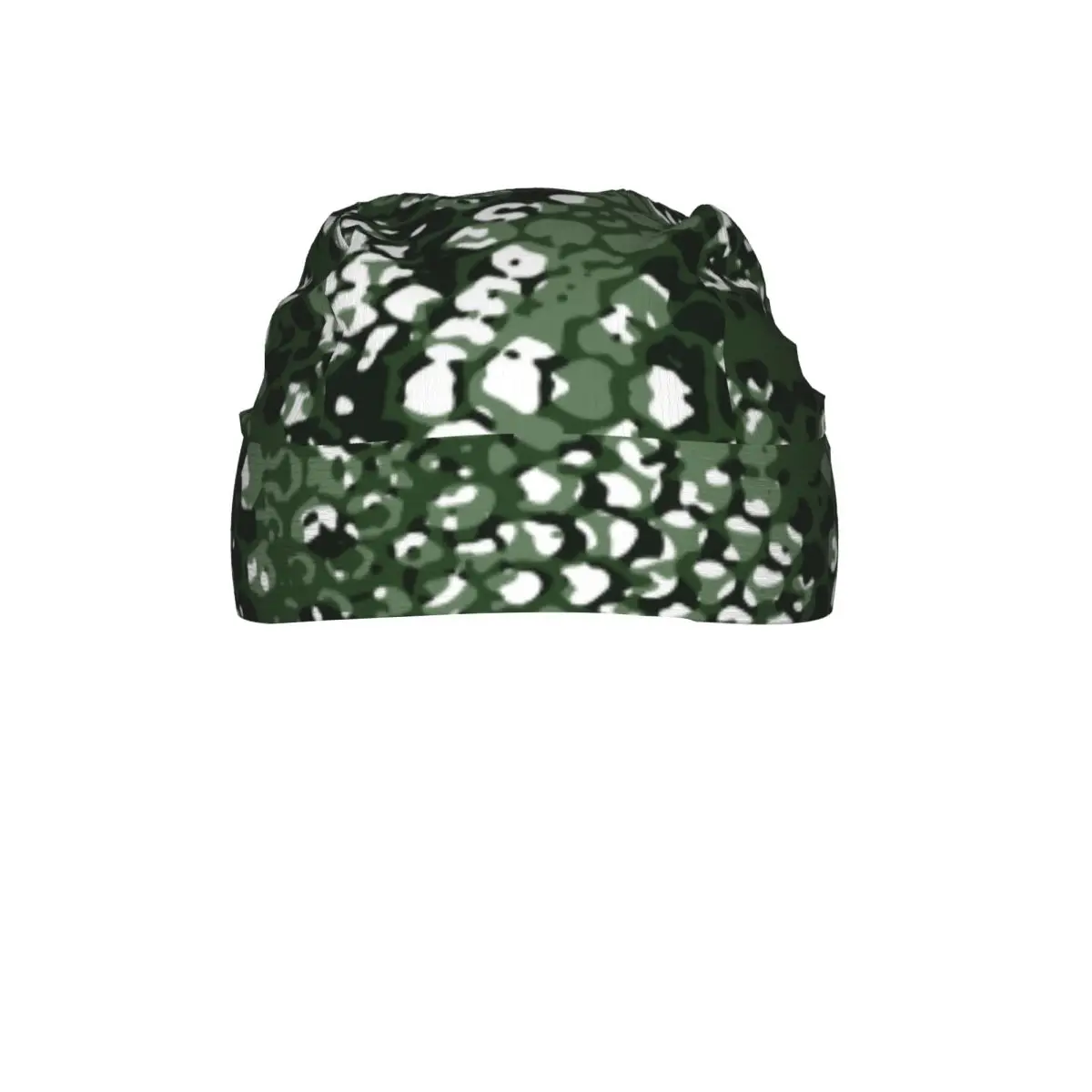 Bicycle Headband Cap Green Snake Skin Pattern Cycling Headscarf Quick-dry Sun-Protective Hat Head Scarf
