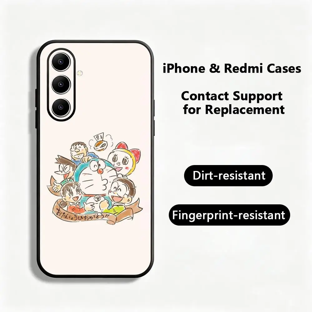 Fashion anime doraemon cartoon Phone Case For Samsung Galaxy S26 S25 S24 S23 S22 S21 S20 Plus Ultra Note20 Soft Black