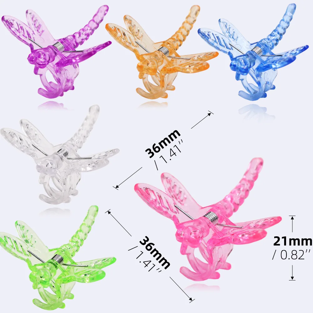 Orchid Clips Reusable Plastic Dragonfly Clamps for Indoor Plant Support Flower Vine Stem Climbing Decoration Clips Garden Tools