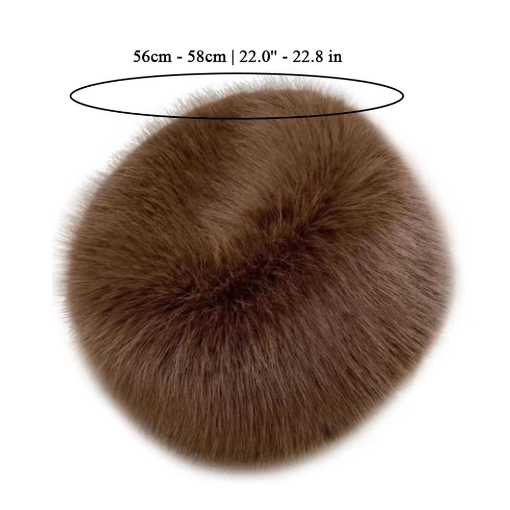 HOT Women's Winter Fluffy Fur Russian Hat Ear Protection Snow Ski Cap Panama Basin Cap Lady Faux Fox Beanies Plush Fisherman Hat