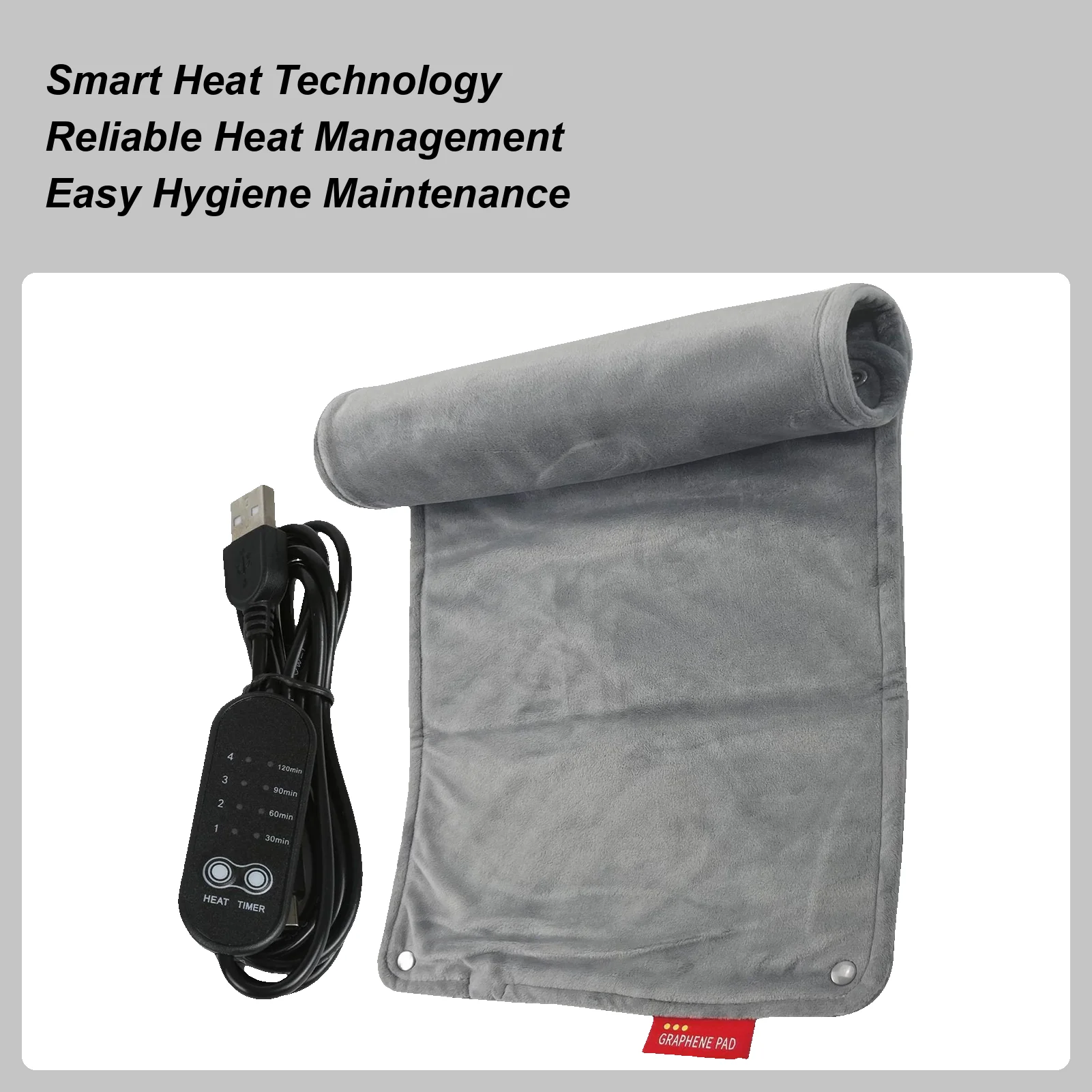 

Back Heating Pad USB Charging Heater USB Charging Neck Heating Pad For Neck Back Leg Knee Abdomen Period Cramps Bed Sofa