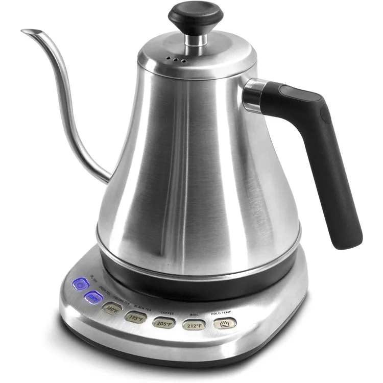 Electric Gooseneck Kettle with 5 Variable Presets, Pour Over Kettle & Coffee Kettle, 100% Stainless Steel Inner Lid & Bottom