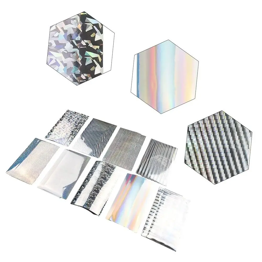 18Pcs/Set Reflective Colors Laser Stickers Holographic Waterproof Fishing Lure Tape 20x10cm DIY Fish Skin Stickers Flasher/Lure