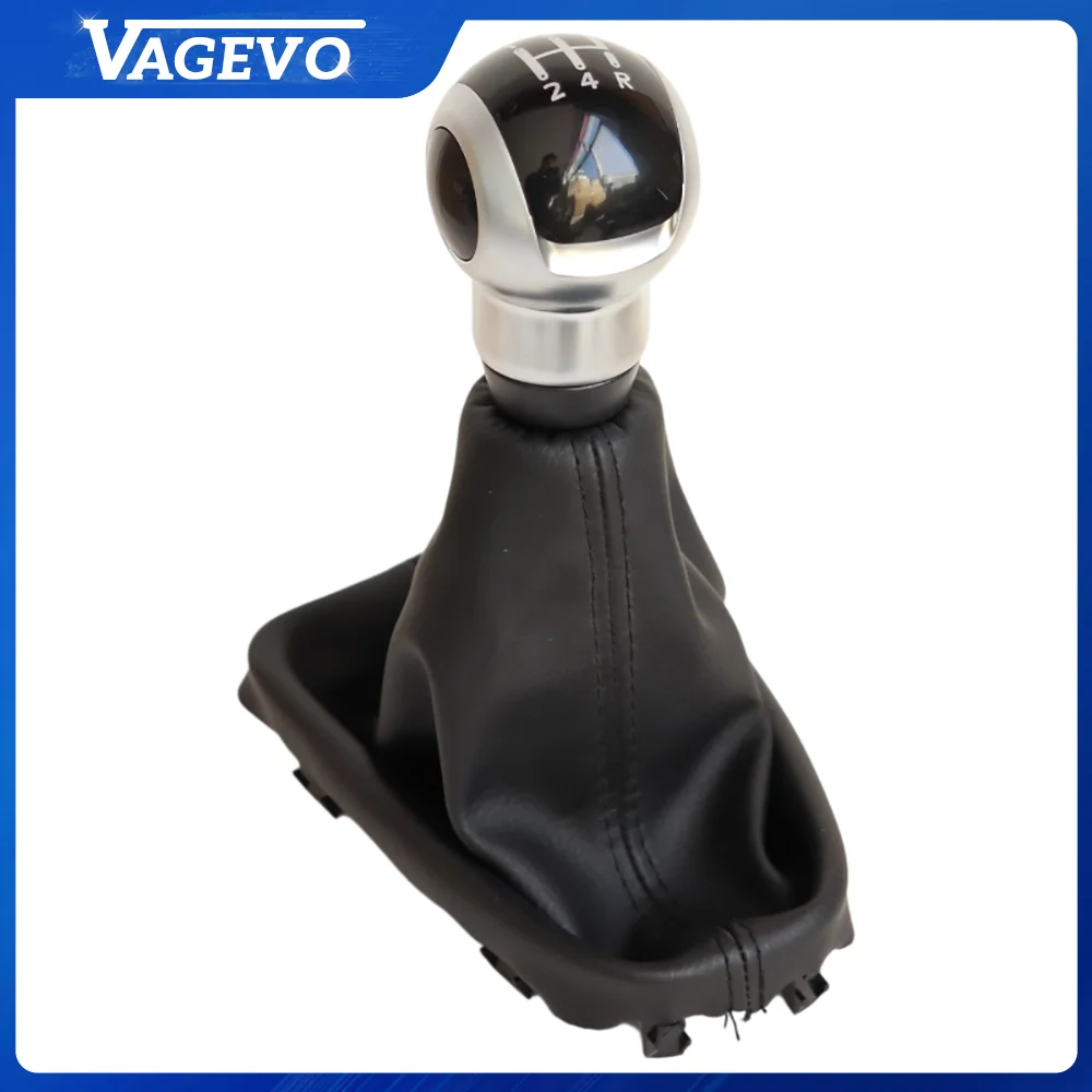 5 Speed Manual Gear Shift Knob Integrated With Leather Gaiter Boot For Peugeot 106 206 207 307 407 Gear Stick Shifter Handball