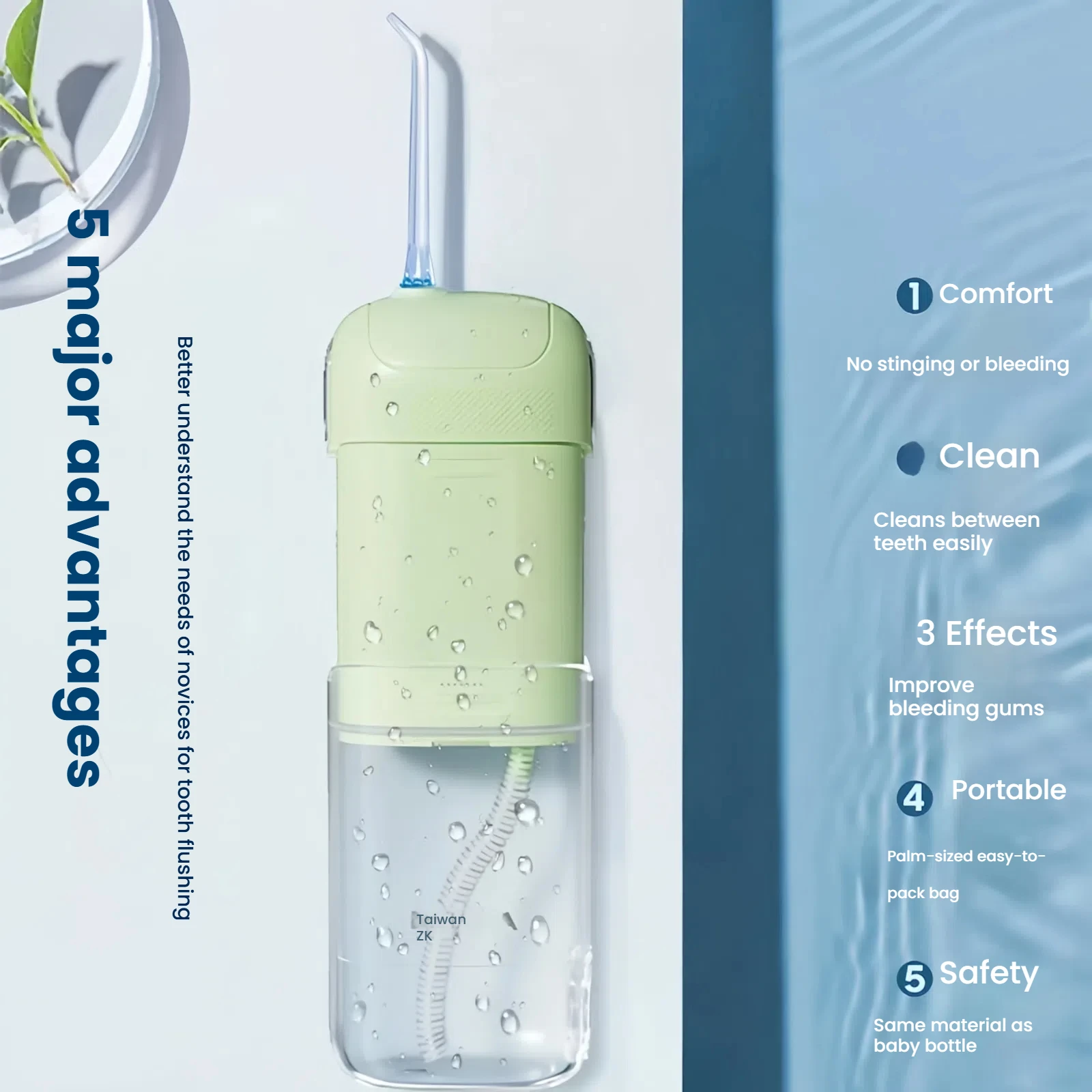 KONKA KCYQ 6691 Oral Irrigator Water Dental Flosser Large Tank 4 Nozzles 4 Modes IPX7 Waterproof Portable Teeth Cleaning view 2