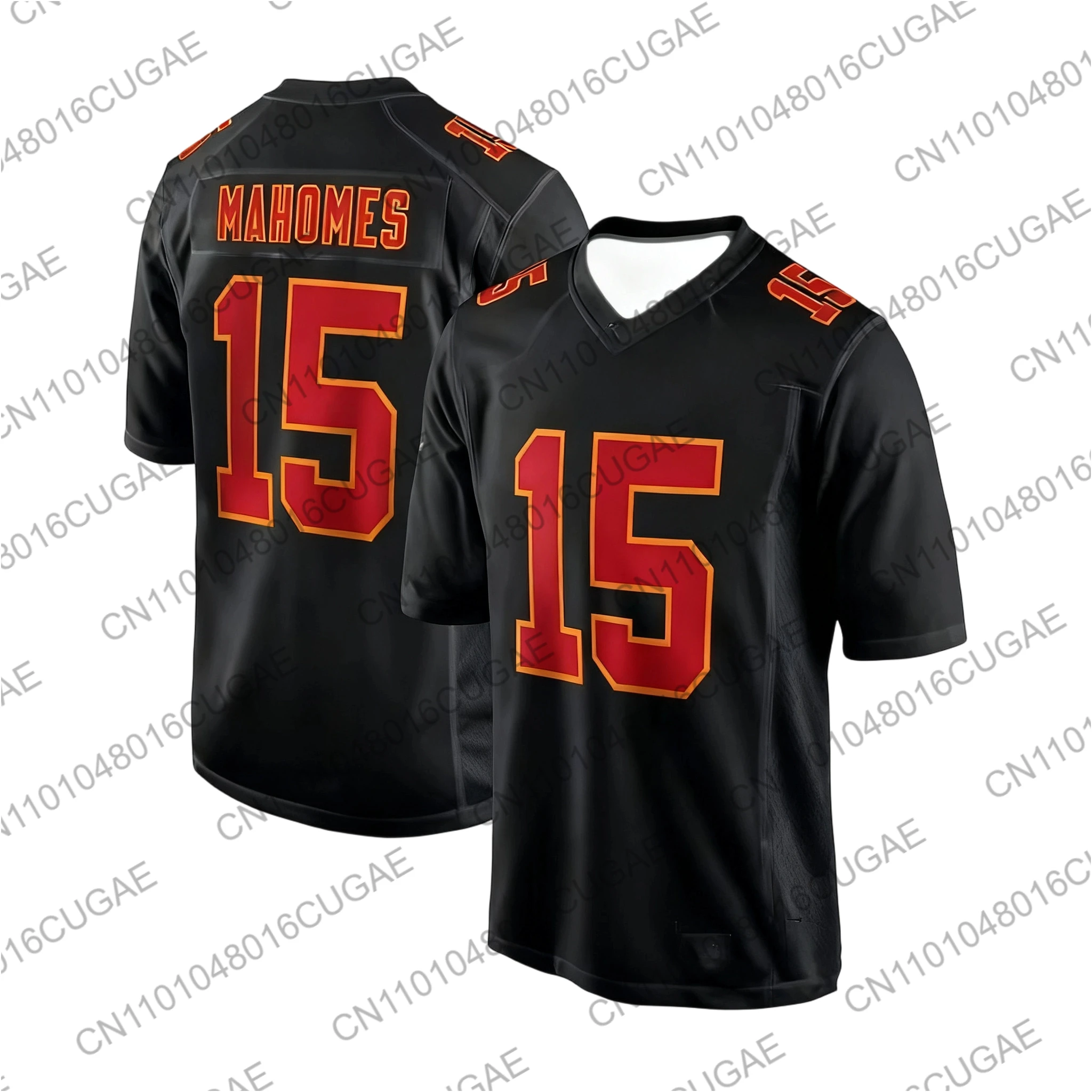 Hot Mahomes Fans NO.15 قميص تدريب العرق للبالغين والأطفال في الهواء الطلق ممارسة كرة القدم والعتاد ثلاثية الأبعاد الطباعة Teamwear الرياضية #1