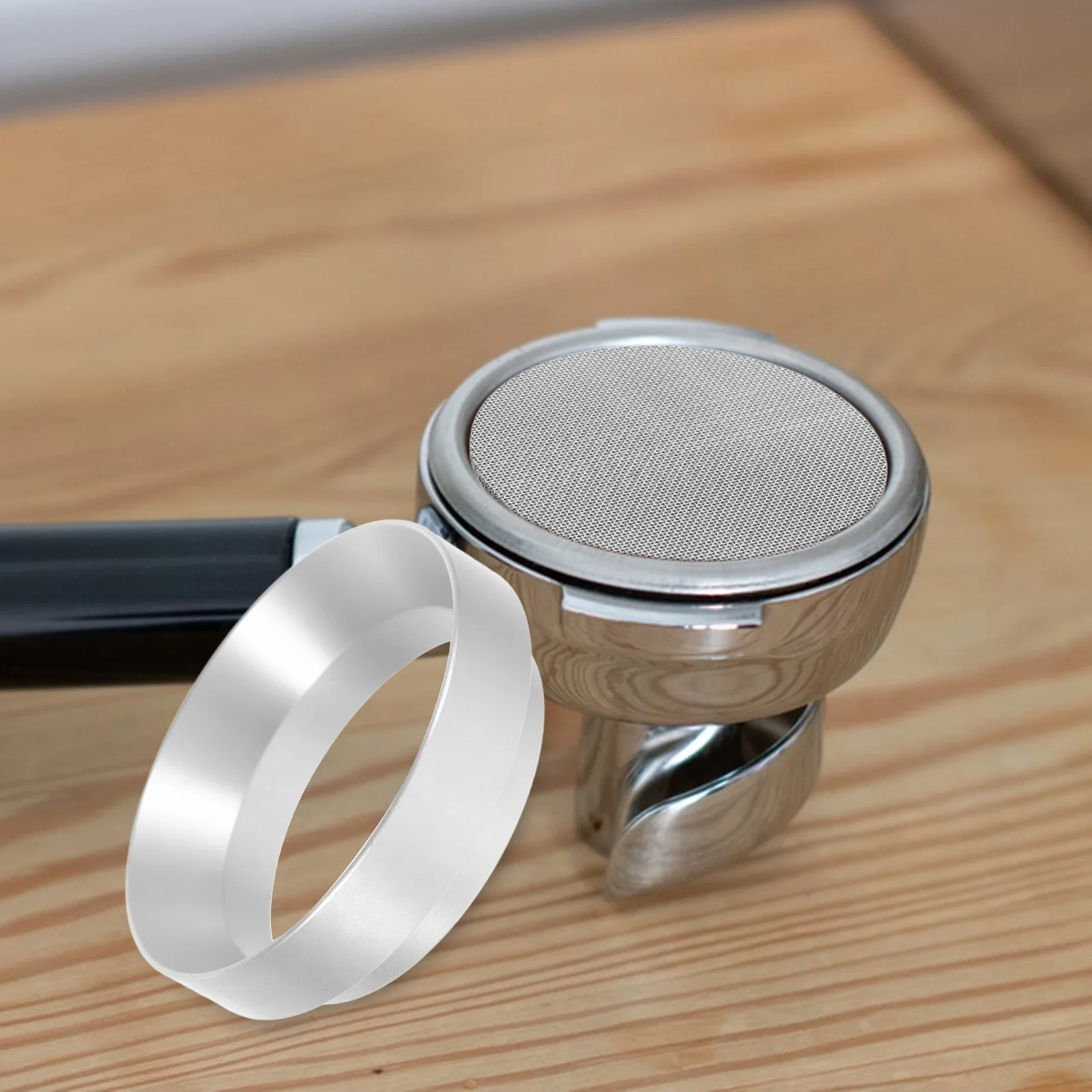 Coffee Handle Set Powder Feeder Cloth Filter Sock Holder Storage Grabber Funnel Carrier with Separator Tool