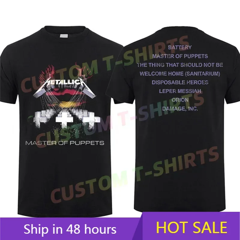 

2025 Men T Shirt Casual Master of Puppets T-Shirt Black By Metallicat Graphic Summer Short Sleeves 100% Cotton S-3XL Cool Tee