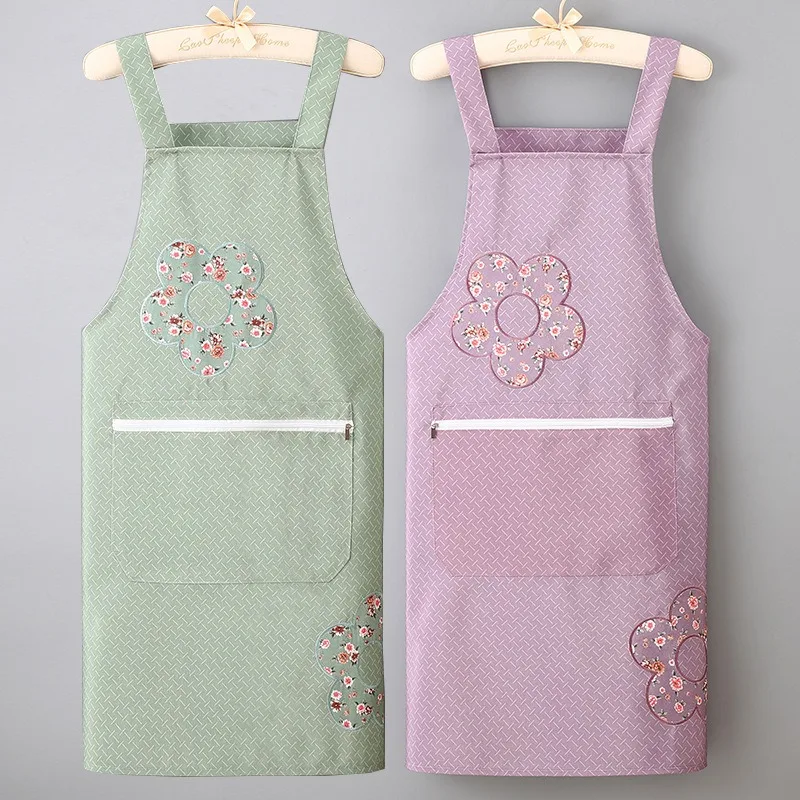 Fashion Strap Apron Household Kitchen Cooking Women Anti Fouling Breathable Work Cute Waist Overalls Dirt Resistant Durable