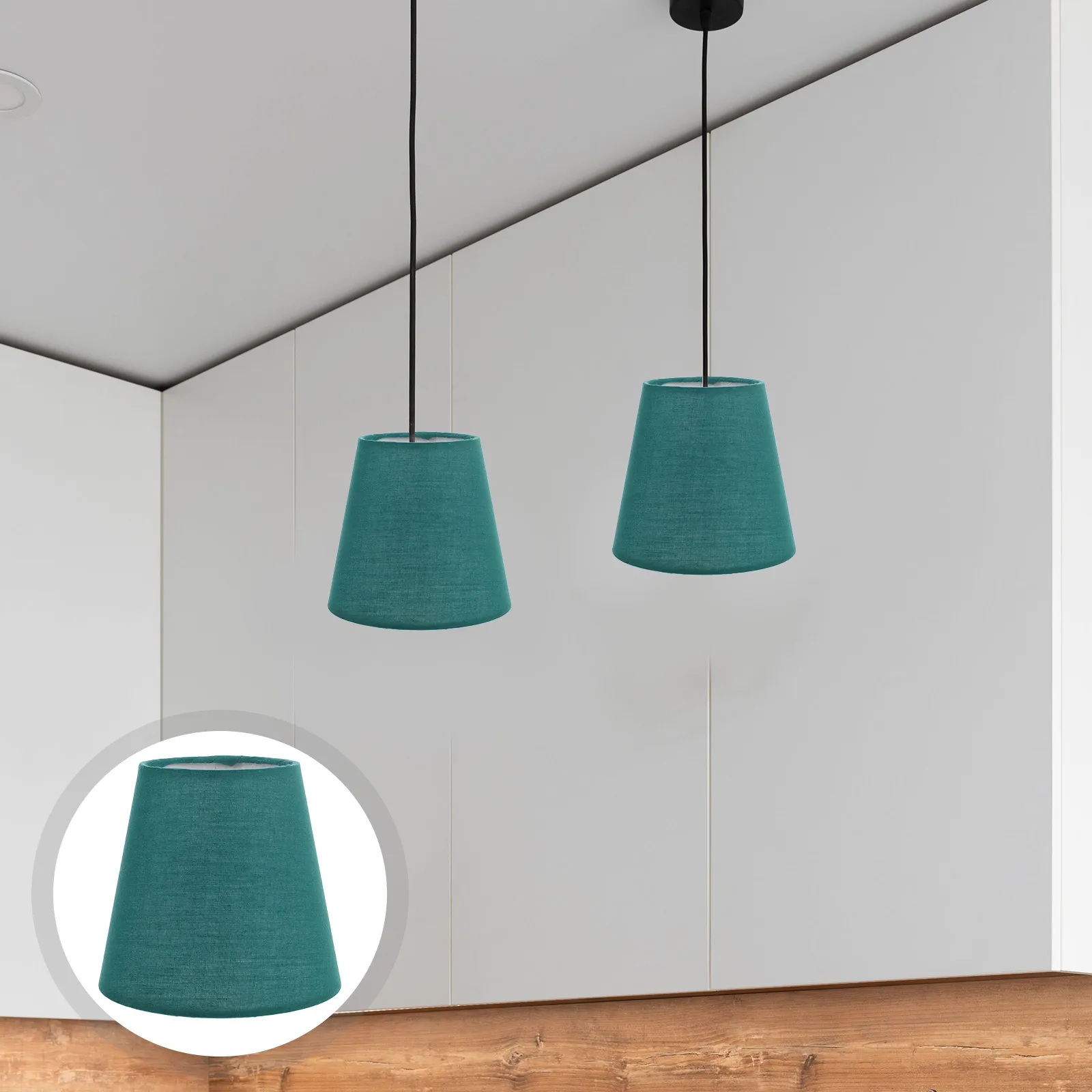 

Macaron Lampshade Fabric Light Cover Hanging Shades Colored Velvet Patterned Table Lamp Shade Large For Chandelier Floor Light