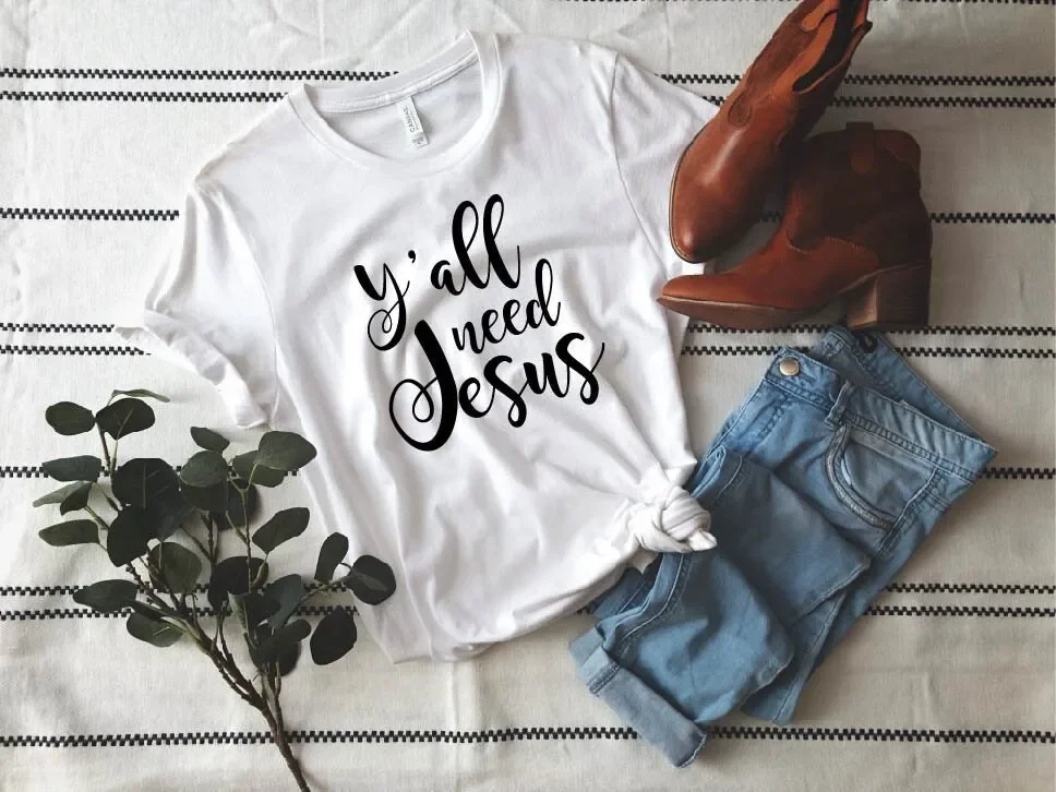 Y'All Need Jesus T Shirt With Sayings Christmas For Funny Christian Easter Mom