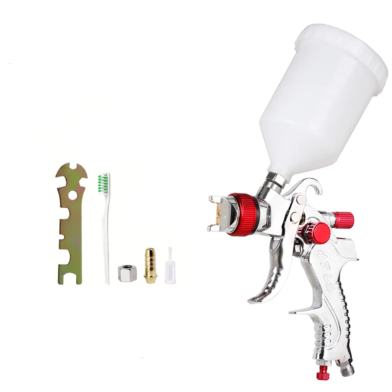 المهنية 1.4 مللي متر HVLP بندقية رذاذ عدة الجاذبية تغذية الهواء بندقية رذاذ لطلاء السيارات والأثاث ، دهان داي التمهيدي ، معطف واضح