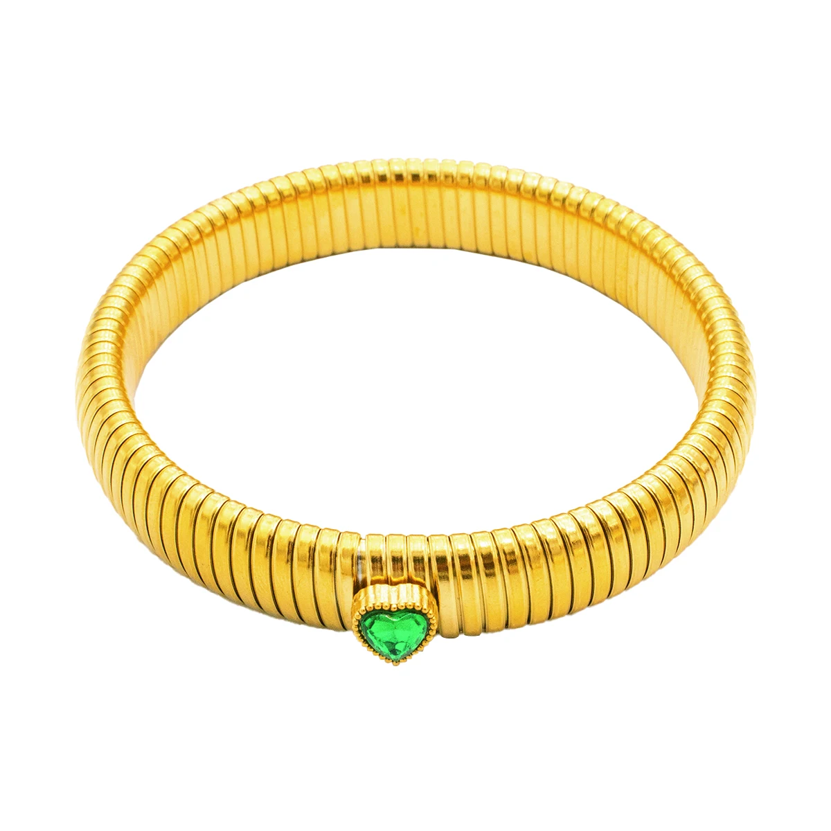 Waterdichte roestvrijstalen retro elasticiteit dikke metalen gepolijste armband 18K vergulde trend mode unisex sieraden mannen vrouwen