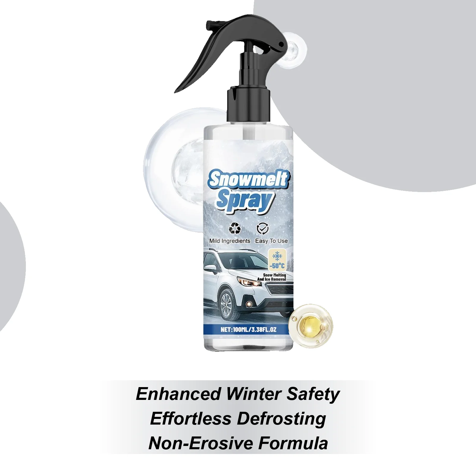 車用除氷スプレー-100ml-急速解凍-ガラス凍結除去剤-車のフロントガラス除霜剤-suv-rv-セダン-トラック-ミニバン-自動車用