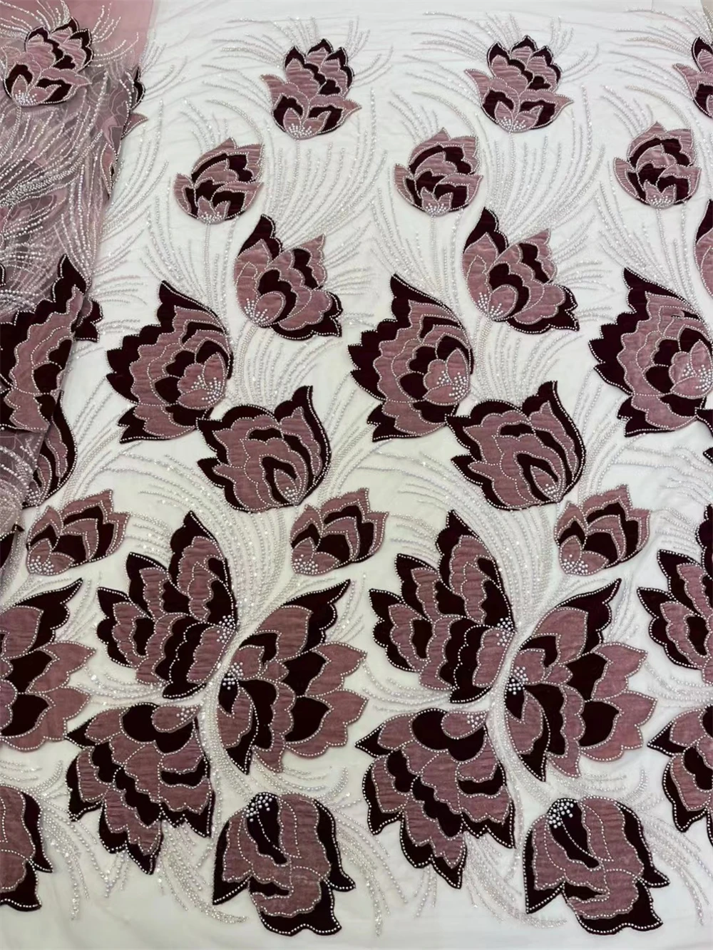 Роскошная африканская бисерная кружевная ткань 2021, высокое качество, нигерийские блестки с жемчужным кружевом, французский тюль, кружевная ткань для шитья вечерних платьев