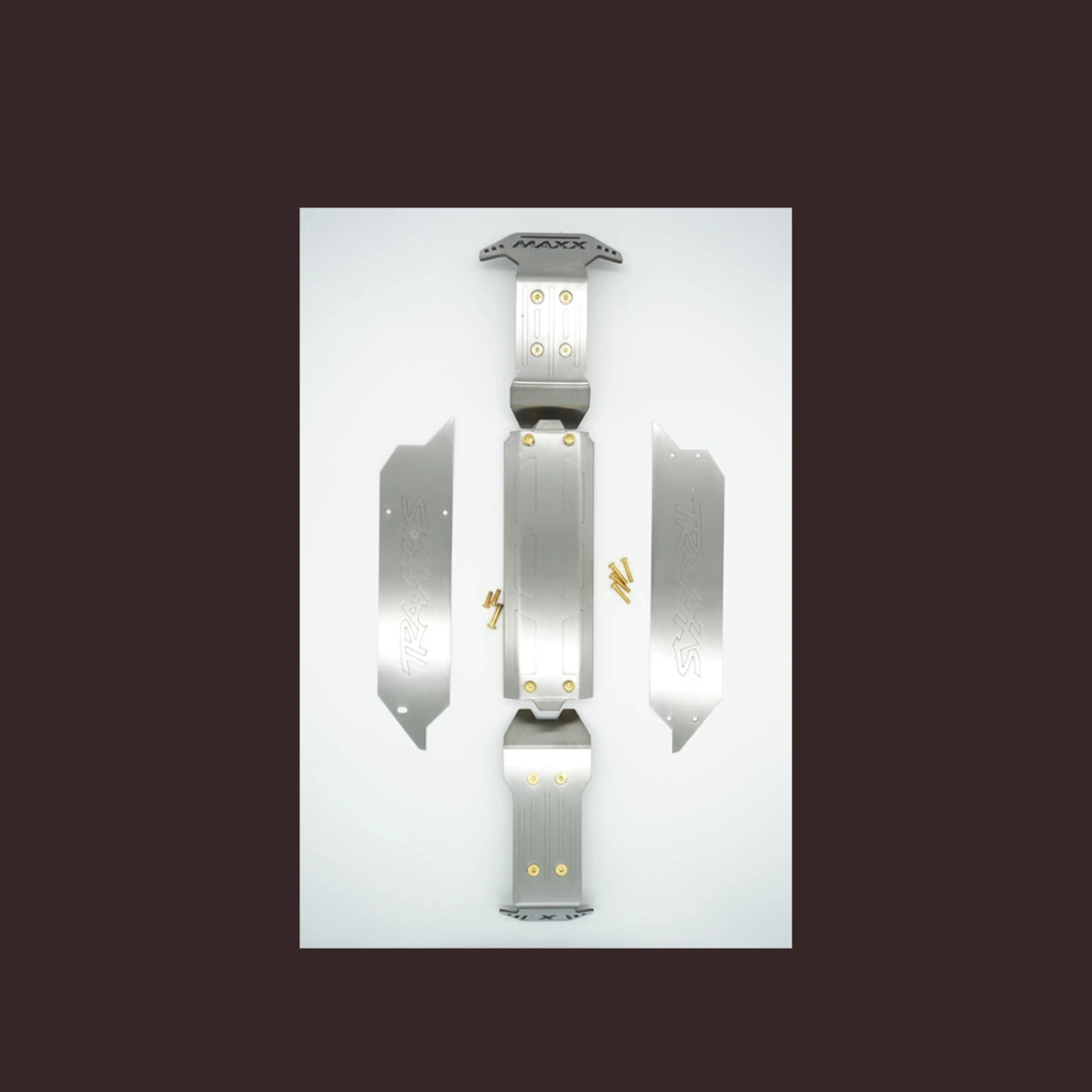 

GPM Stainless Steel Skid Plates For Front,Center,Rear Chassis For TRAXXAS 1/10 MAXX Monster Truck