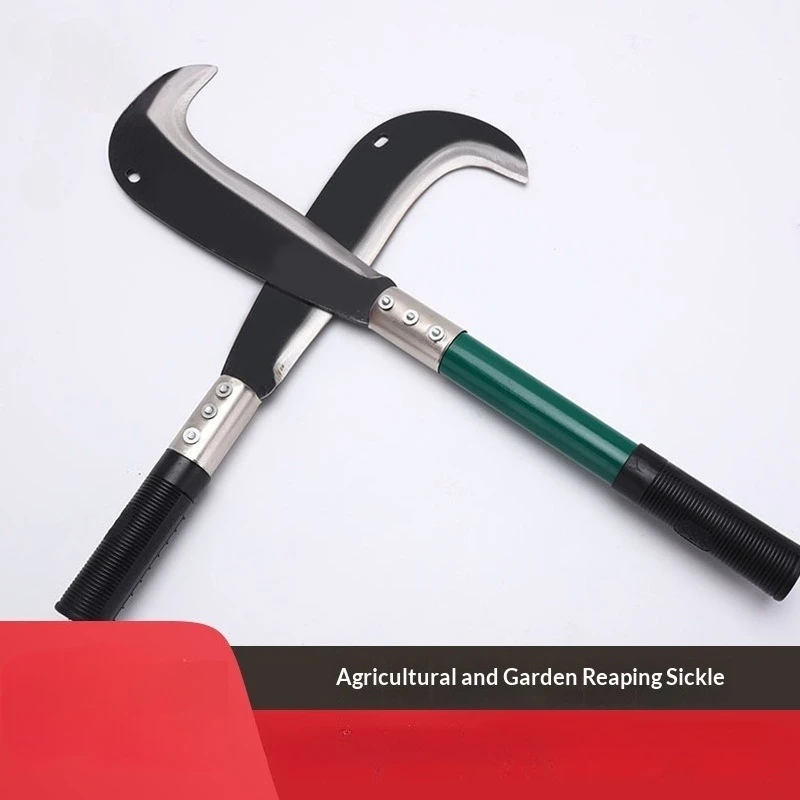 Long-Handled Agricultural Sickle Chopping Wood Weeding Curved Knife for Cutting Wheat Ideal for Farming And Outdoor Use