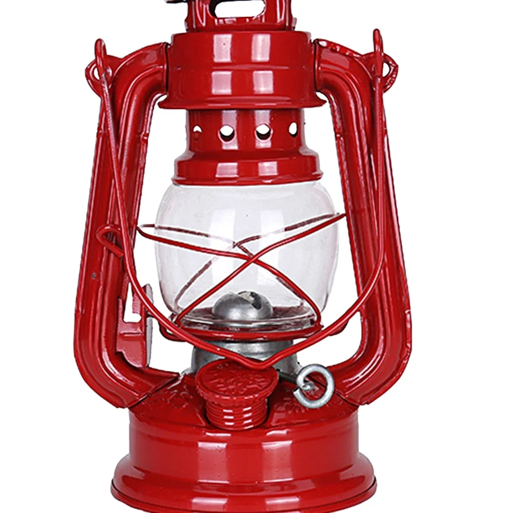 New Vintage Oil Burning Lantern Metal Kerosene Lantern Hurricane Table Lamps with Handle for Outdoor Camping Hiking Home Patio