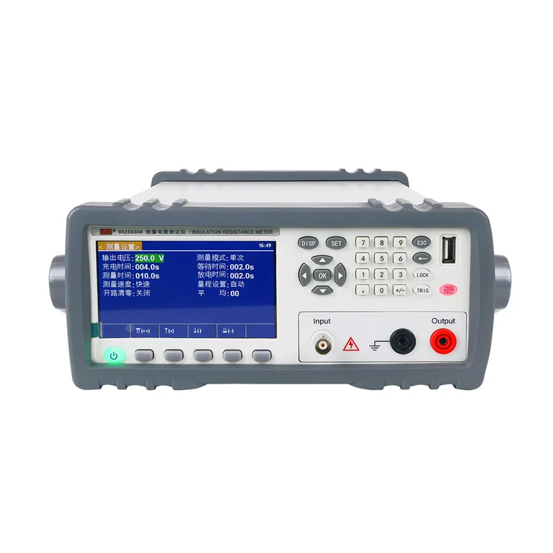 Rek RK2683AN Insulation Resistance Tester Resistance Range 10kΩ-10TΩ Voltage 1000V Standard USB RS232 Communication Interface