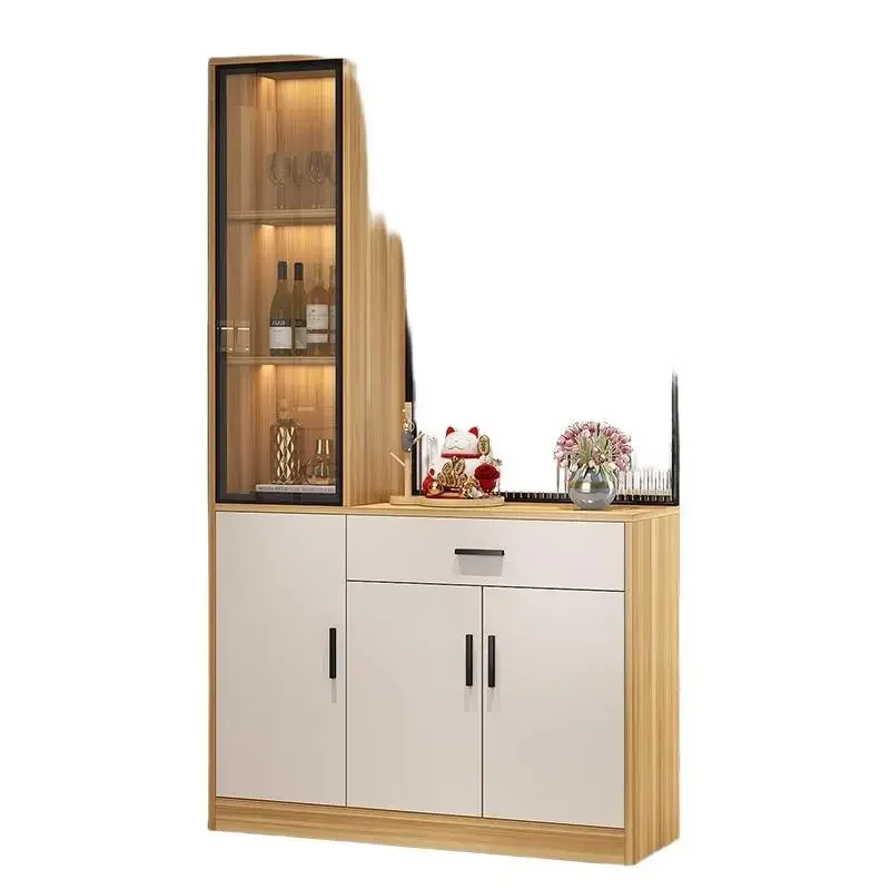 Light luxury door Solid wood porch cabinet Shoe cabinet Integrated living room Shielding partition Screen cabinet Decorative foy