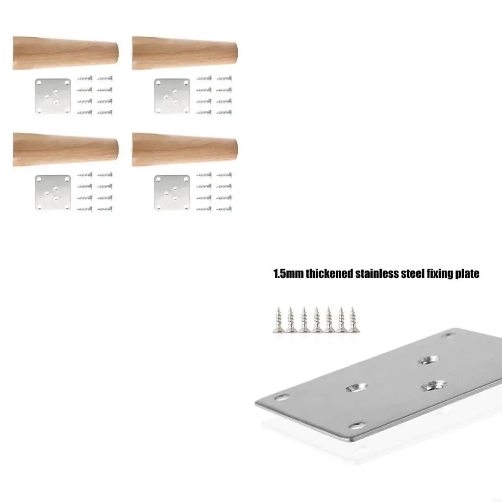 Wooden Desk Leg Stabilizers Furniture Support Brackets for Chairs Tables Cabinets