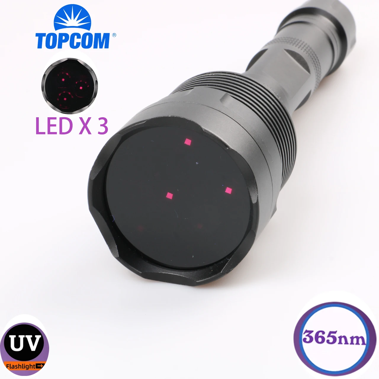 

TOPCOM УФ-фонарик 3 LED 18Вт 365/395 нм