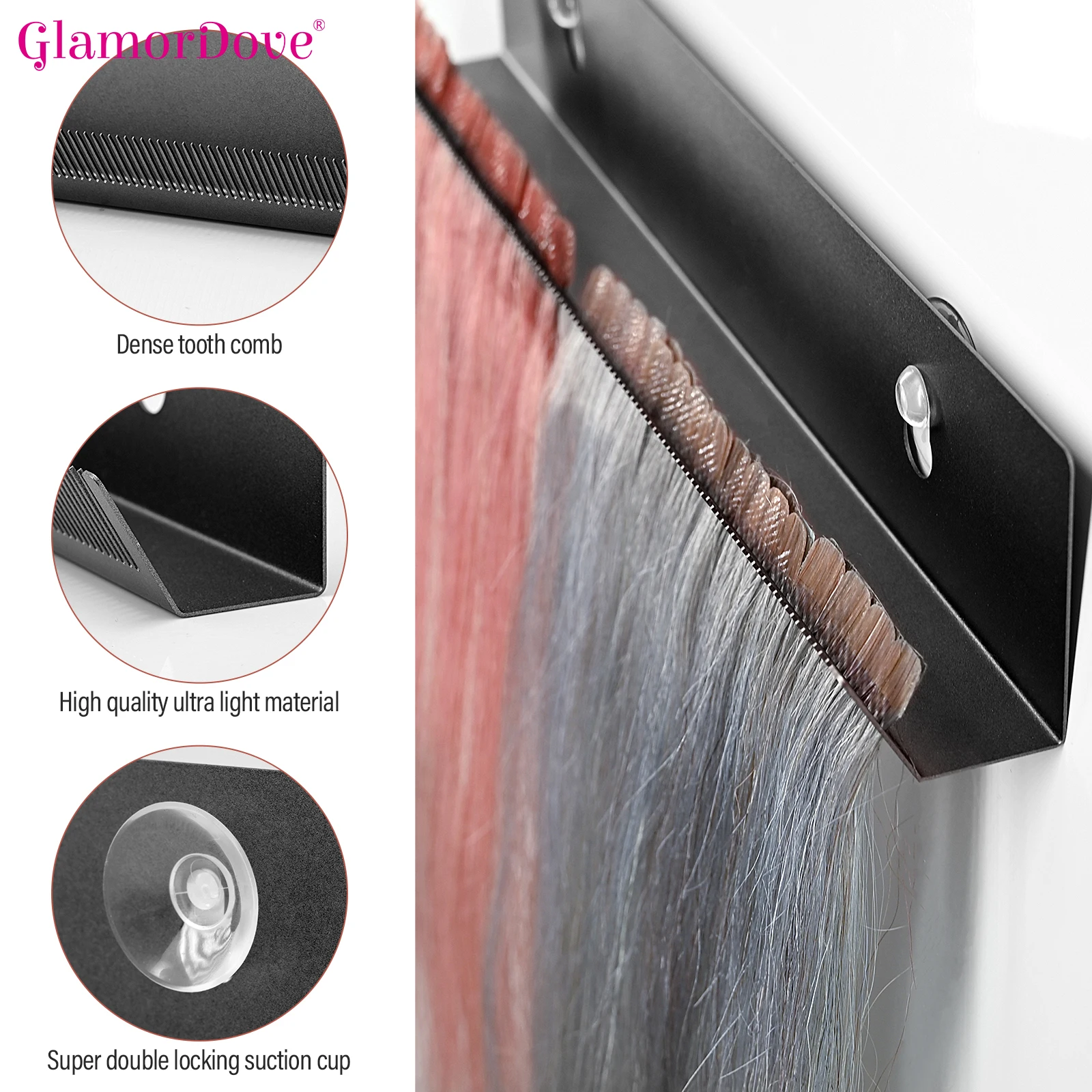 Stainless Steel Hair Extension Strands Holder Weft/Sew in Extension Holder for Extensions Display Tool